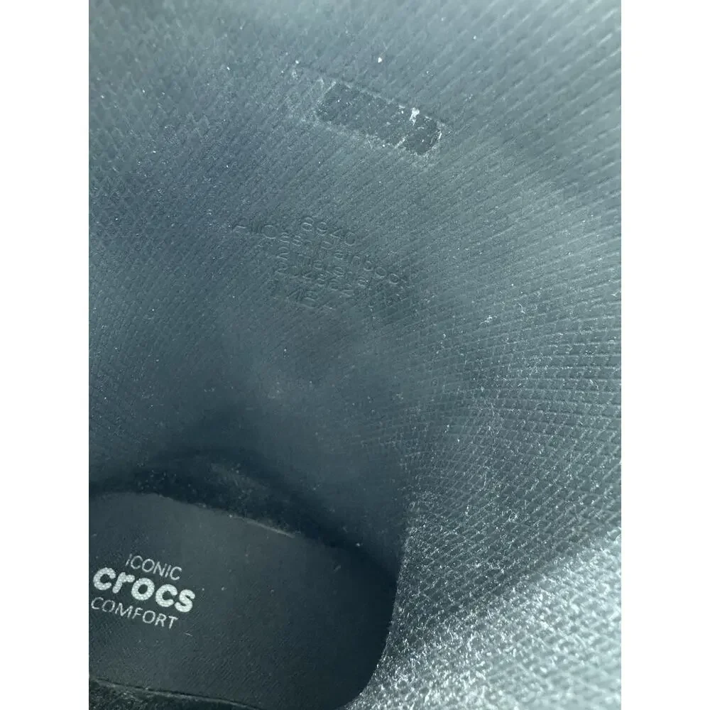 Crocs AllCast Black Waterproof Rubber Rain Boots Men's Size 8